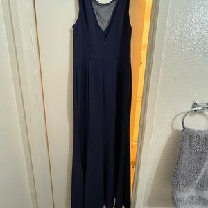 Navy blue David’s bridal evening dress. Size 8